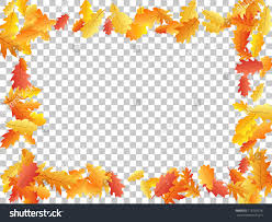 Oak Leaf Vector Frame Border Illustration Stock Vector Royalty Free