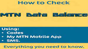 how to check mtn data balance in 2022