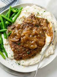 Cube Steak With Gravy Baked gambar png