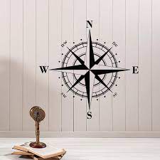 Compass Wall Art Vinyl Decal Vs