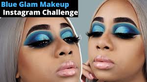 blue glam makeup tutorial insram