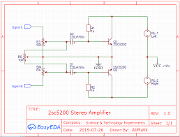 This is a new idea to improve the old amplifier circuit use two 2sc5200 and 2sa1943 transistors (must use powers resistor to. Diy C5200 Stereo Amplifier With Volume Balance Tronicspro