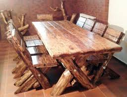 Farmhouse table, farm house table, farm table, bench, trestle legs, rustic table, dine table, dining table, customize, harvest table. Casa Padrino Dining Set Rustic Table 6 Chairs Solid Oak Solid Wood Furniture Solid Castle Furniture