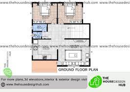 2 Bhk House Plan In 850 Sq Ft Bedroom