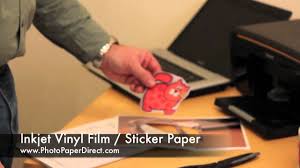 inkjet vinyl film sticker paper by