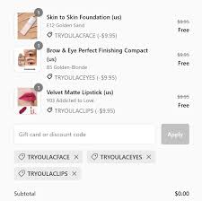 oulac cosmetics just pay shipping