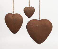 Rustic Hanging Hearts Various Sizes