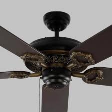 Indoor Matte Black Ceiling Fan