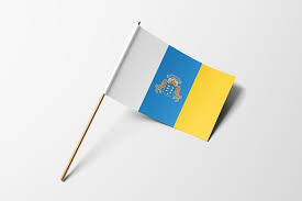 photo canary islands small paper flag