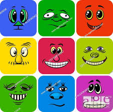 set of smileys monsters funny cartoon