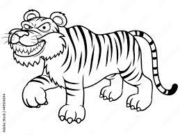 cartoon tiger coloring book