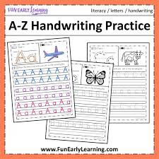 The goal is to use these free handwriting worksheets, activities, handwriting pdf printables and ideas to increase exposure and practice time to help develop handwriting skills in children. Free Letter Tracing Worksheets A Z Handwriting Practice