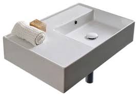vessel sink with counter space
