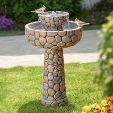 Tierd Stone Like Birdbath Fountain