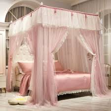 Luxury Canopy Bed Curtains Double Layer