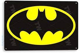 batman logo tin metal sign cartoon hero