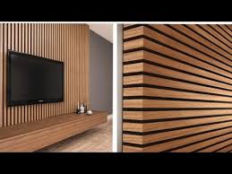 Vertical Slat Wall Tv Unit Design