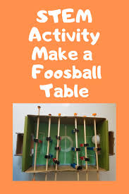 This diy toy is sure to beat your children's boredom blues! Stem Activity Make Your Own Foosball Table Welcome