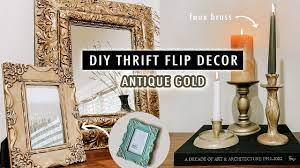 diy thrift flip antique gold decor