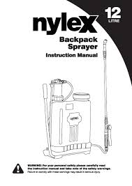 manual backpack sprayer nylex