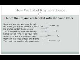 rhyme scheme you
