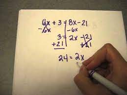 8th Grade Solving A Math Equation