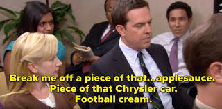 Cant go trick or treating for the second year in a row because of tests and homework but at least im in charge of giving out candy. 18 Hilariously Embarrassing Andy Moments From The Office