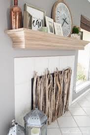driftwood diy fireplace cover