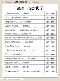 son-sont.pdf - Google Drive | Exercices orthographe, French expressions,  Orthographe cm1