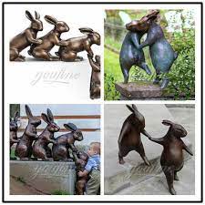 Outdoor Rabbit Bronze Garden Sculpture