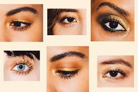 cool festive ways to wear gold eye makeup