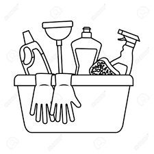 Affordable and search from millions of royalty free images, photos and vectors. Container With Cleaning Supplies Gloves Plunger Sponge Spary Royalty Free Cliparts Vectors And Stock Illustration Image 95568821