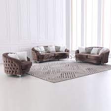 Leisure Velvet Couch Fabric Sofa Set