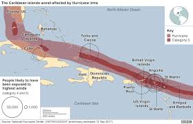 Hurricane Irma Damage Mapped Bbc News