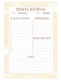 travel journal templates in google docs