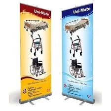 roll up banner stand size 3 x 6 ft at