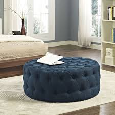 On Tufted Round Ottoman Coffee Table
