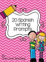 Foreign Language Writing Prompts with Outlines   Writing prompts     Teachers Pay Teachers Writing Prompt In Spanish   Ideal Boyfriend or Girlfriend from Sue Summers  on TeachersNotebook com