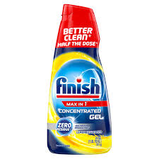 Best dishwasher detergent for fragrance: Finish Max In 1 Concentrated Gel Dishwasher Detergent Lemon Degreaser 26oz Walmart Com Walmart Com
