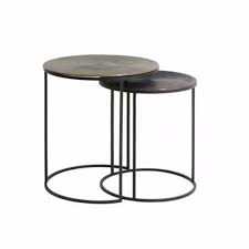 Bronze Metal Side Tables Collective