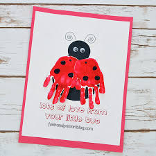 Printable Ladybug Handprint Template With Moveable Wings Card Idea