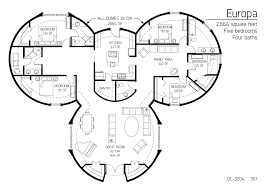 dome home floor plan feature the three