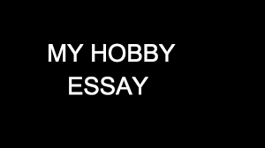 my hobby essay 