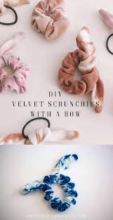 diy velvet scrunchies with a bow