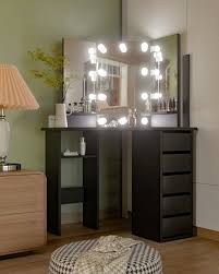 makeup vanity table set with 10 led