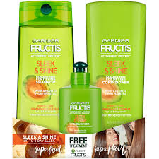 They are completely approved on the curly girl method and they got very famous because of the way they are highly nutritious and moisturizing, with much of the ingredients of natural origin. 15 Value Garnier Fructis Sleek Shine 3 Piece Shampoo Conditioner Leave In Cream Walmart Com Walmart Com