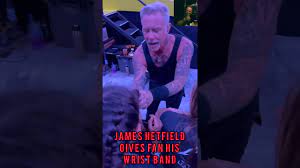 James Hetfield gives fam his wristband before going on Metallica Stage # jameshetfield - YouTube