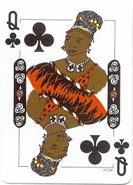 Playingcardstop1000 Black Queens Of South Africa Queen Of Clubs Cards Club Card Swap Cards