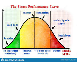 Stress Performance Curve Visual Chart Stock Illustration