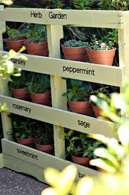 Diy Free Standing Wood Pallet Herb Garden